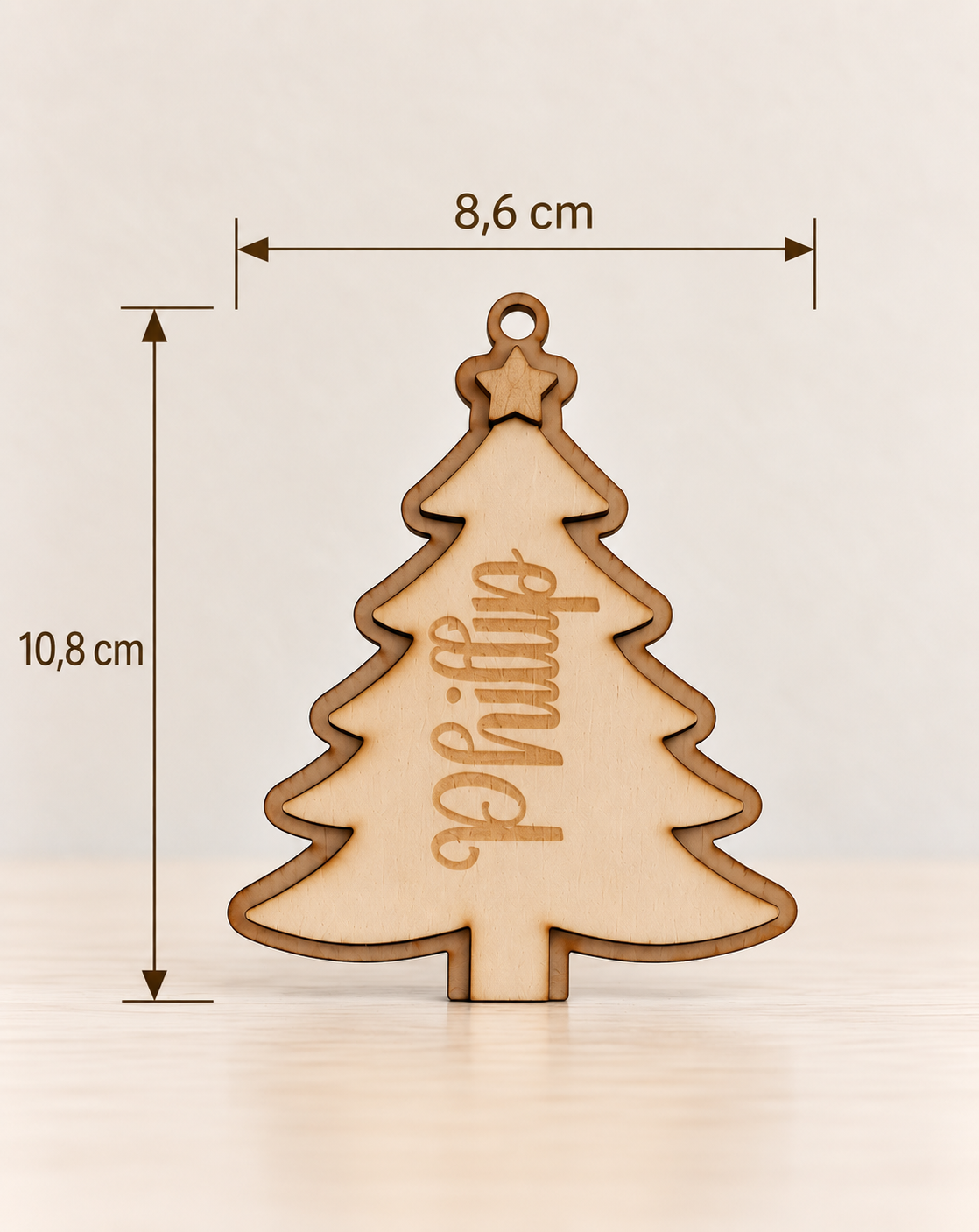 Personalisierter Weihnachtsbaum Anhänger